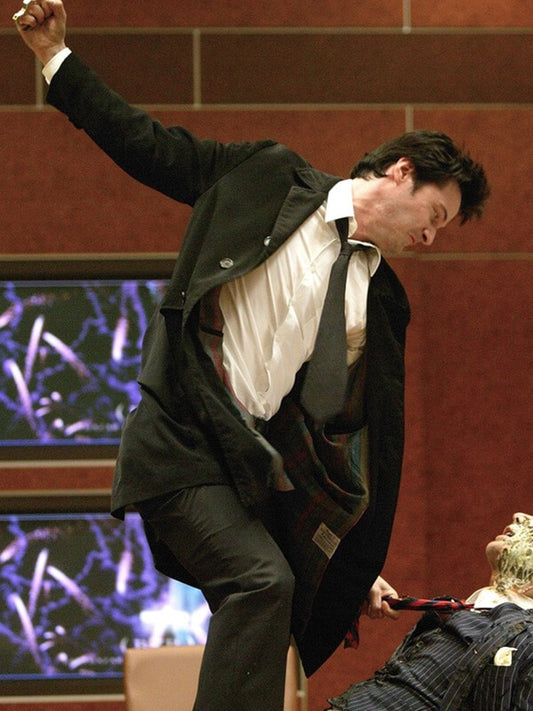 Constantine Keanu Reeves Black Wool Coat