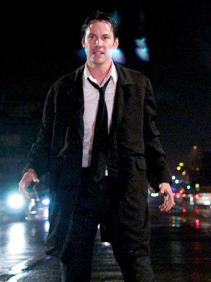 Constantine Keanu Reeves Black Wool Coat