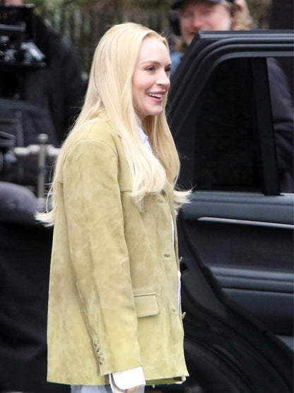 Count My Lies 2026 Lindsay Lohan Suede Blazer