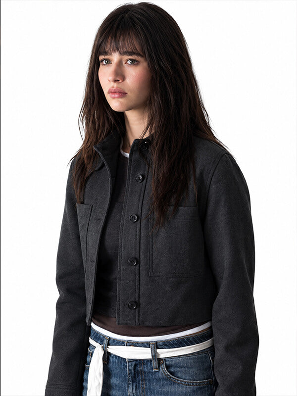 Coven Academy S01 Briar Black Wool Cropped Jacket
