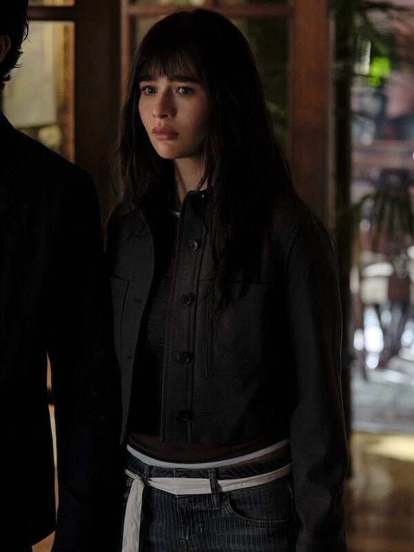Coven Academy S01 Briar Black Wool Cropped Jacket