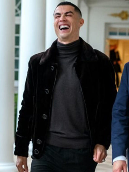 Cristiano Ronaldo Black Velvet Jacket