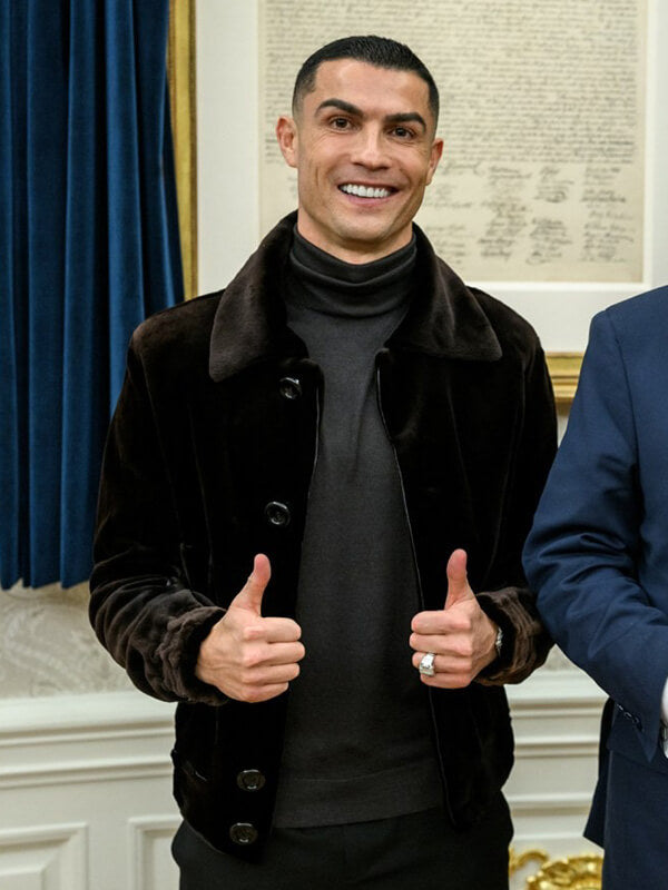 Cristiano Ronaldo Black Velvet Jacket
