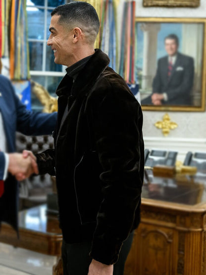 Cristiano Ronaldo Black Velvet Jacket