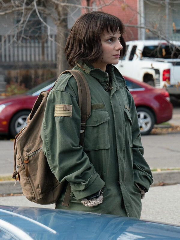 Dafne Keen Whistle 2025 Green Cotton Jacket