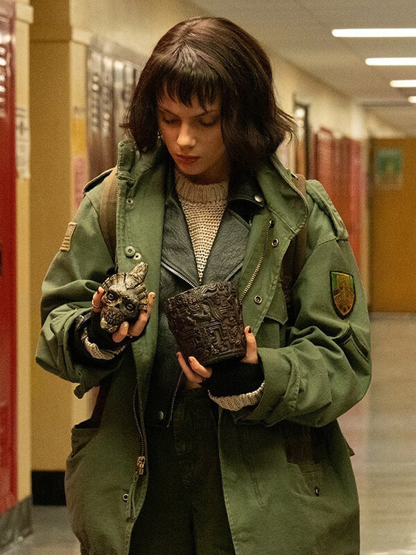 Dafne Keen Whistle 2025 Green Cotton Jacket