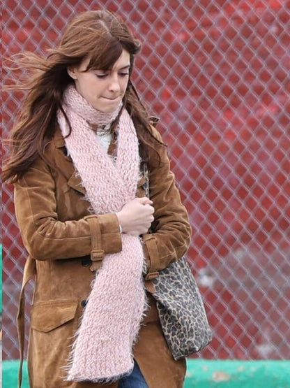Daisy Edgar Jones  Here Comes The Flood 2026 Suede Coat