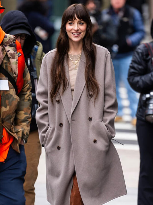 Dakota Johnson Verity 2026 Lowen Ashleigh Wool Coat