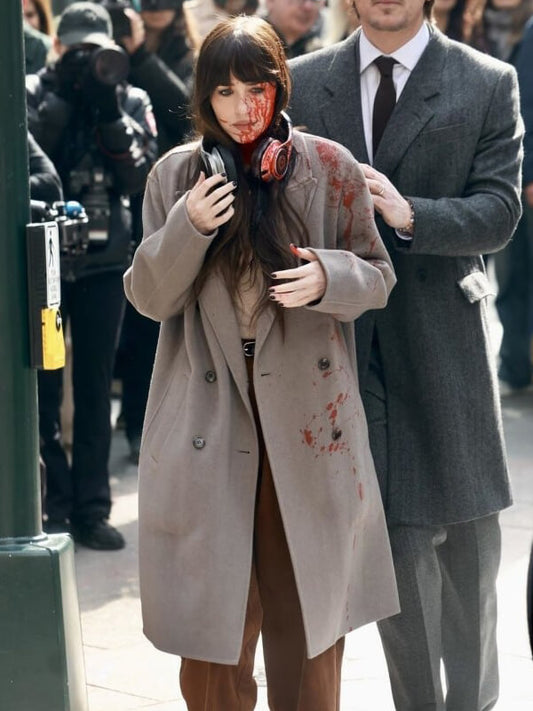 Dakota Johnson Verity 2026 Lowen Ashleigh Wool Coat