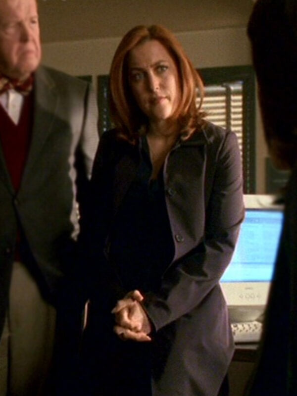 Dana Scully The X Files S09 Blue Wool Coat