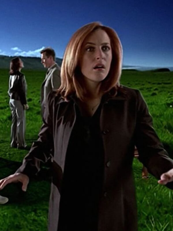 Dana Scully The X Files S09 Blue Wool Coat