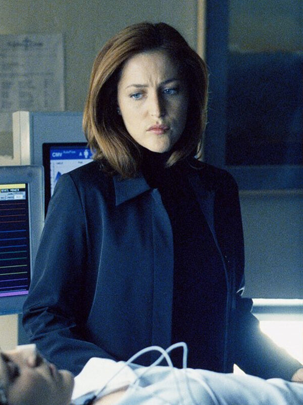 Dana Scully The X Files S09 Blue Wool Coat