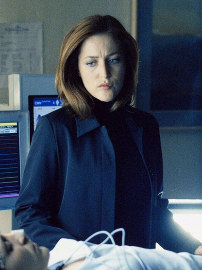 Dana Scully The X Files S09 Blue Wool Coat
