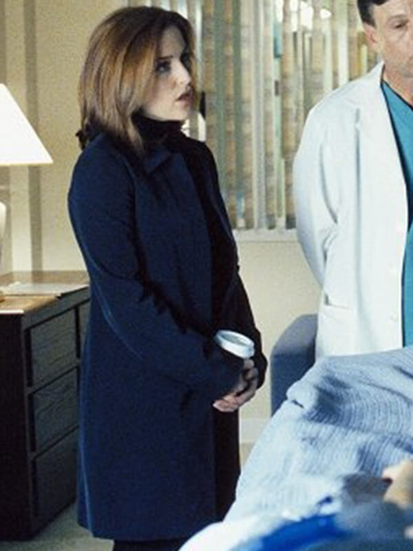 Dana Scully The X Files S09 Blue Wool Coat