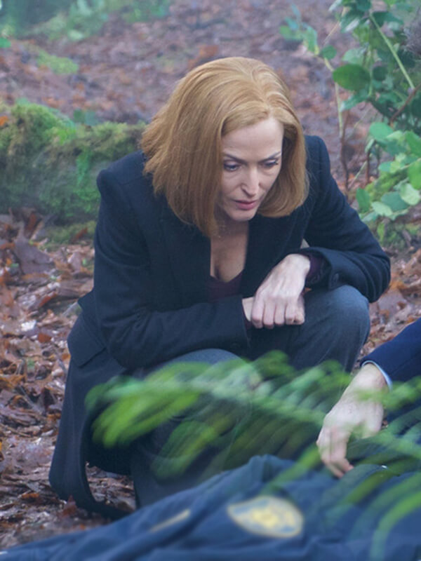 Dana Scully The X Files S11 Black Wool Coat