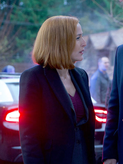 Dana Scully The X Files S11 Black Wool Coat