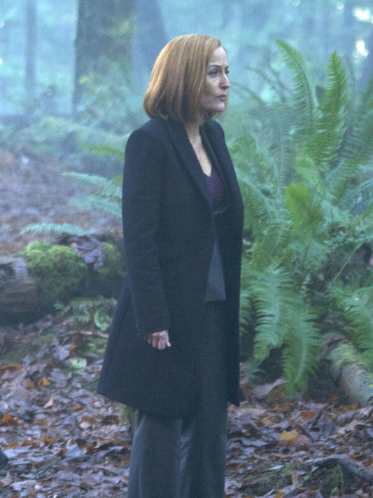 Dana Scully The X Files S11 Black Wool Coat