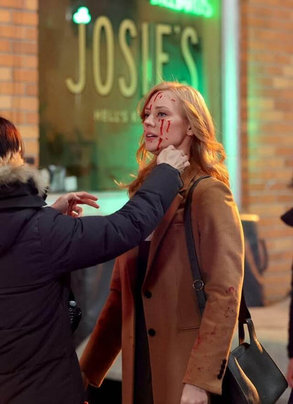Daredevil Born Again Deborah Ann Woll Brown Wool Coat