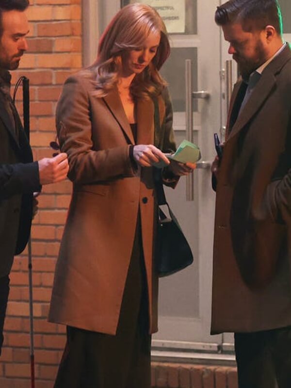 Daredevil Born Again Deborah Ann Woll Brown Wool Coat