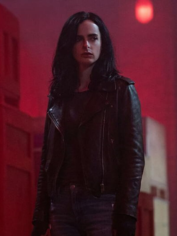 Daredevil Born Again S02 Jessica Jones Black Leather Jacket