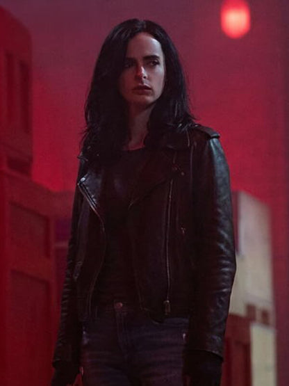 Daredevil Born Again S02 Jessica Jones Black Leather Jacket