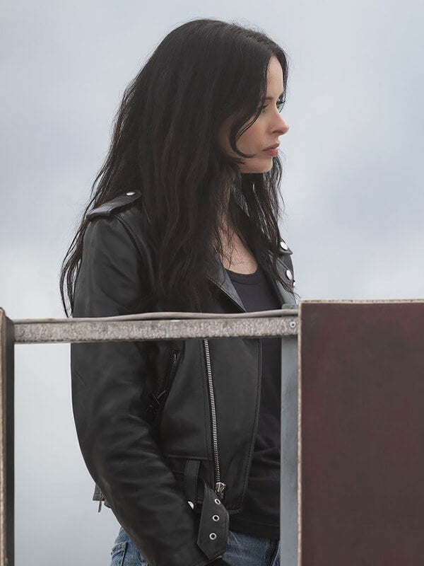 Daredevil Born Again S02 Jessica Jones Black Leather Jacket