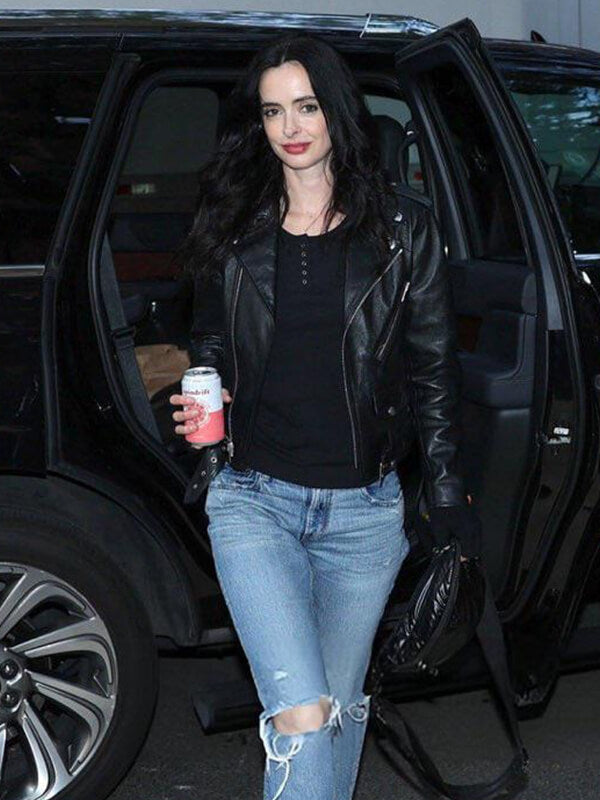 Daredevil Born Again S02 Jessica Jones Black Leather Jacket
