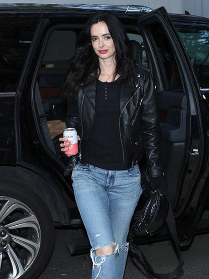Daredevil Born Again S02 Jessica Jones Black Leather Jacket