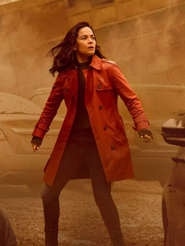 Dark Matter S01 Amanda Lucas Red Cotton Coat