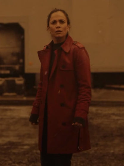 Dark Matter S01 Amanda Lucas Red Cotton Coat