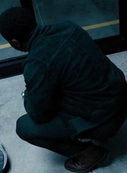 Dark Matter S01 Leighton Vance Black Suede Jacket