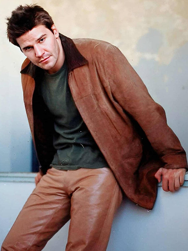 David Boreanaz Angel Brown Suede Jacket