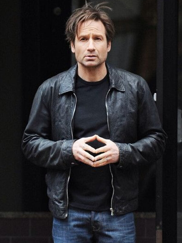 David Duchovny Californication Hank Moody Leather Jacket
