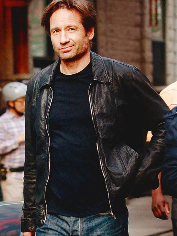 David Duchovny Californication Hank Moody Leather Jacket