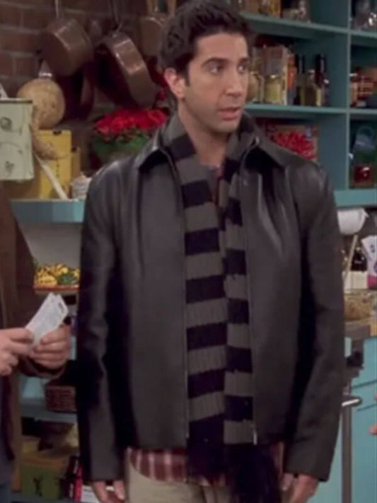 David Schwimmer Friends S03 Ross Geller Leather Jacket