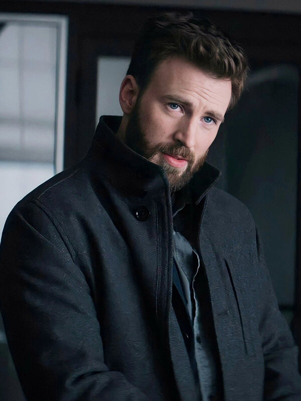 Defending Jacob Chris Evans Gray Wool Coat