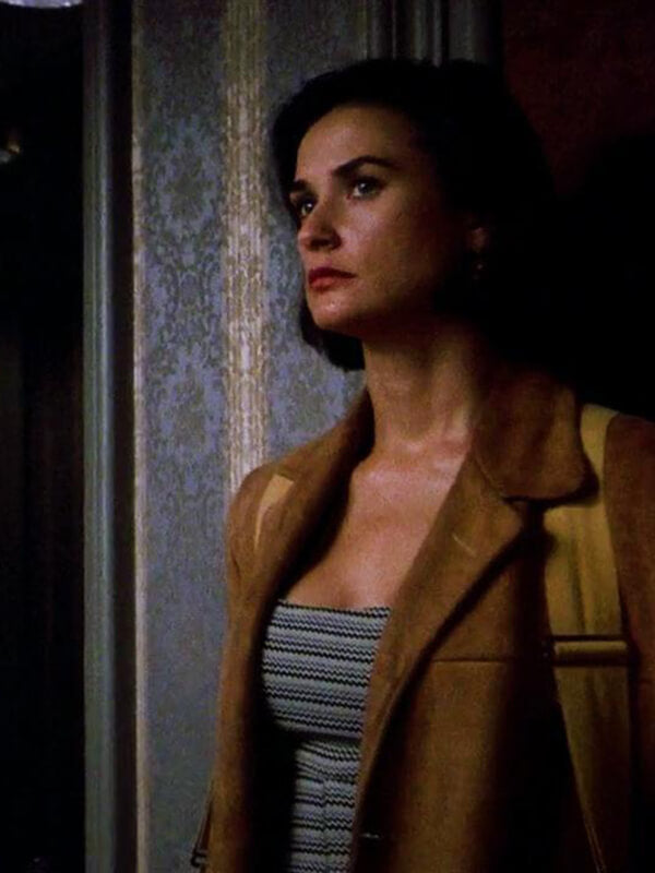 Demi Moore Indecent Proposal Brown Suede Coat