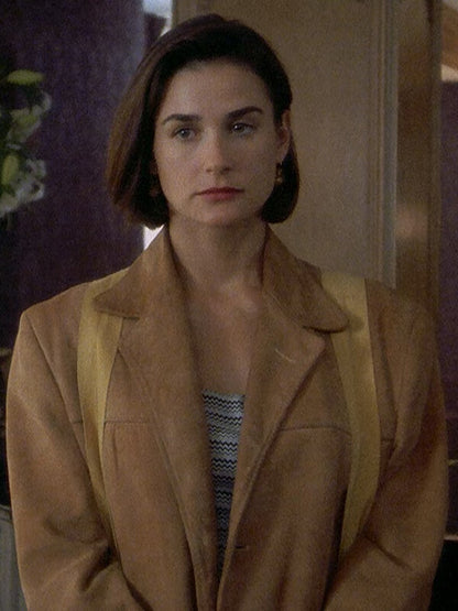 Demi Moore Indecent Proposal Brown Suede Coat