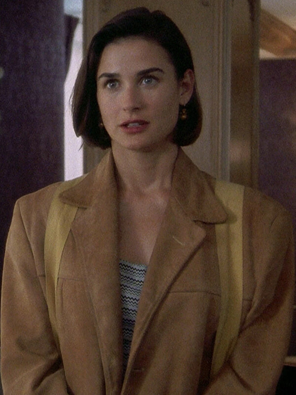 Demi Moore Indecent Proposal Brown Suede Coat