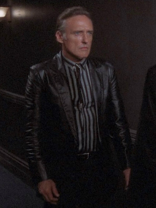 Dennis Hopper Blue Velvet 1986 Black Leather Jacket