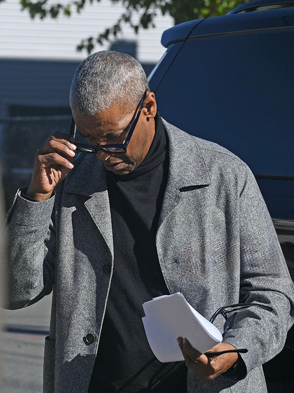 Denzel Washington Here Comes the Flood 2026 Gray Jacket