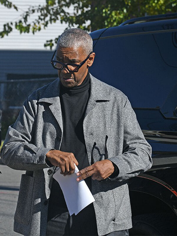 Denzel Washington Here Comes the Flood 2026 Gray Jacket