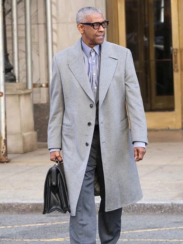 Denzel Washington Here Comes the Flood 2026 Wool Coat