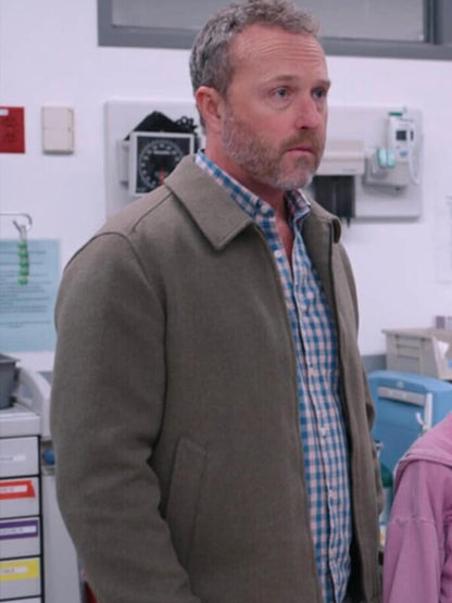 Devon Gummersall The Pitt 2025 Larry Edwards Wool Jacket