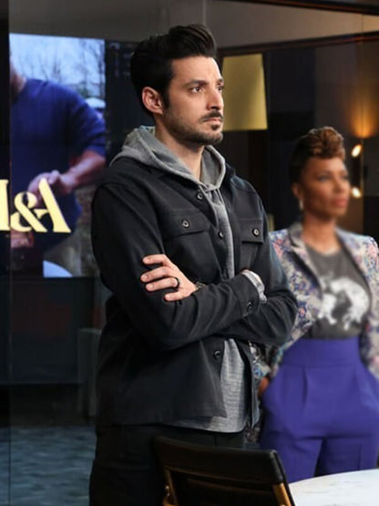 Dhan Rana Found S01 Karan Oberoi Black Cotton Jacket