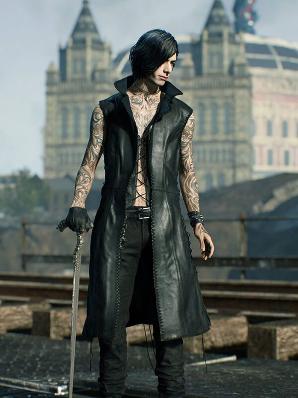 DMC 5 V Black Leather Coat