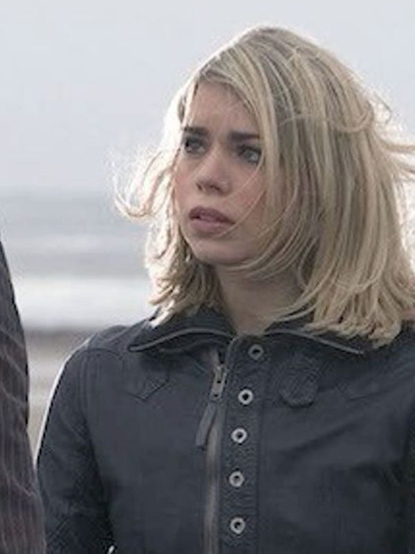 Doctor Who Rose Tyler Black Leather Jacket
