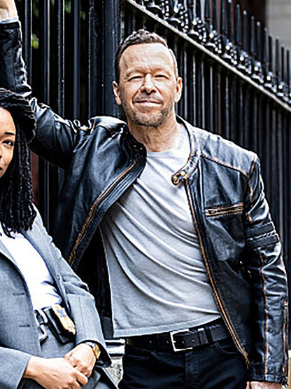 Donnie Wahlberg Boston Blue Black Leather Jacket