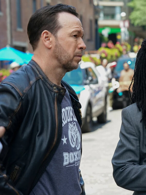 Donnie Wahlberg Boston Blue Black Leather Jacket