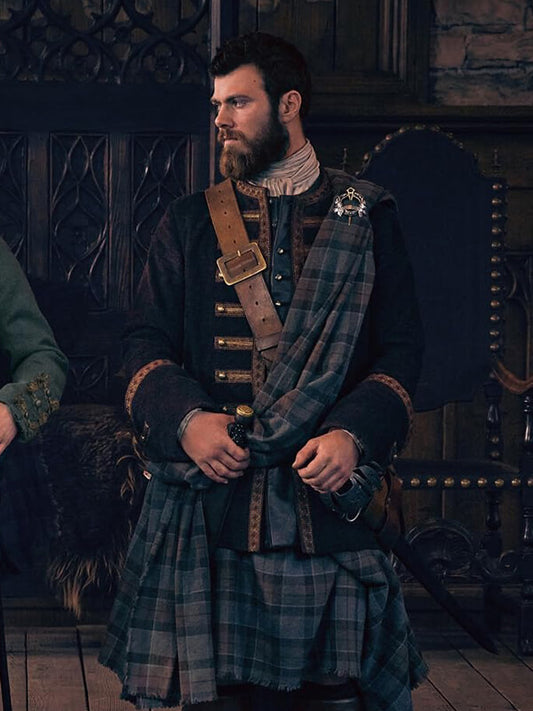 Dougal MacKenzie Outlander: Blood of My Blood S01 Brown Jacket